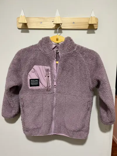 Chaqueta de polar lila para niños - miniatura 1