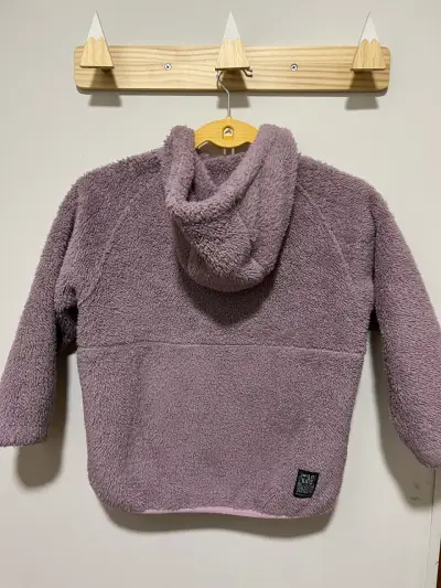 Chaqueta de polar lila para niños - miniatura 3