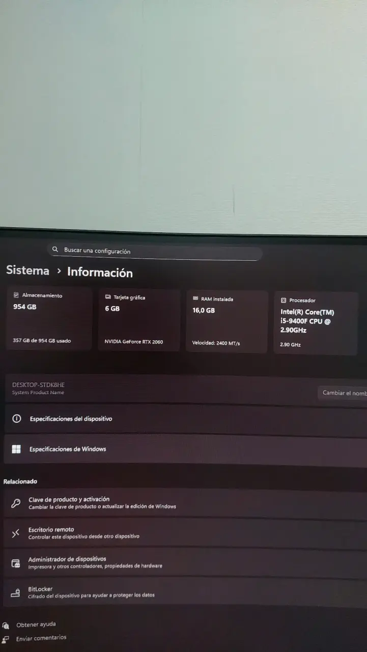 PC Gamer con tarjeta gráfica RTX 2060 Zotac - 4