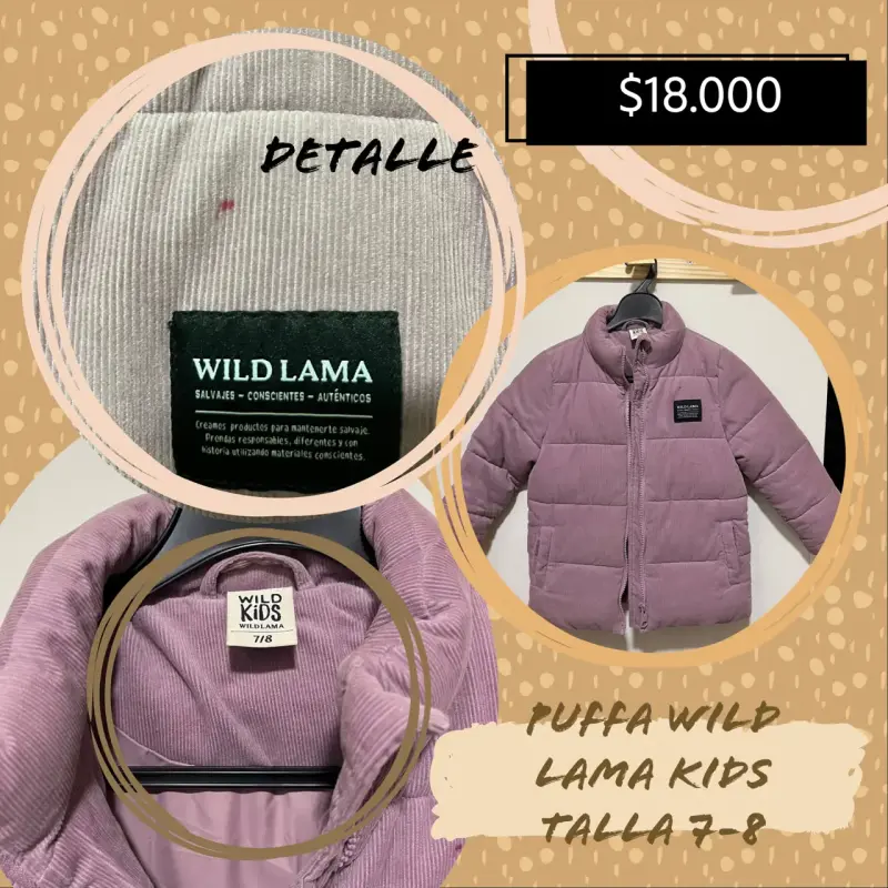 Chaqueta Puffa Kids Wild Lama