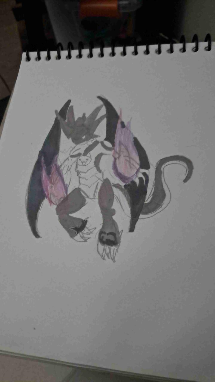 dibujo de bahamut cat