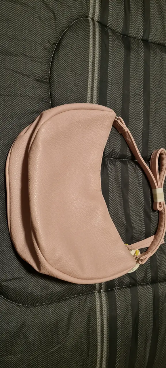 Bandolera de cuero rosada - 2