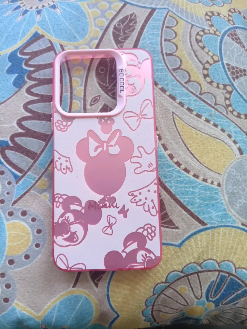 Funda de celular Minnie Mouse rosada