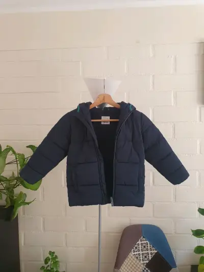 Parka azul y naranja para niños - miniatura 1