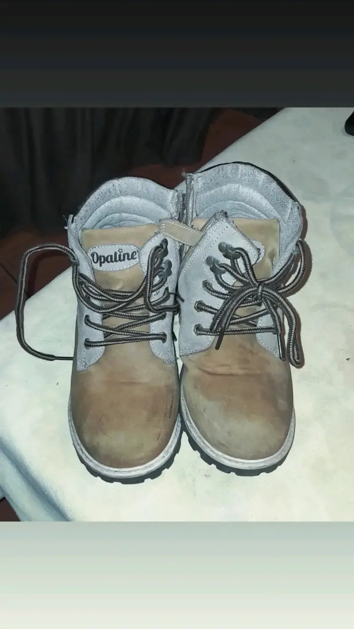 Botines de cuero gris y marrón - 3