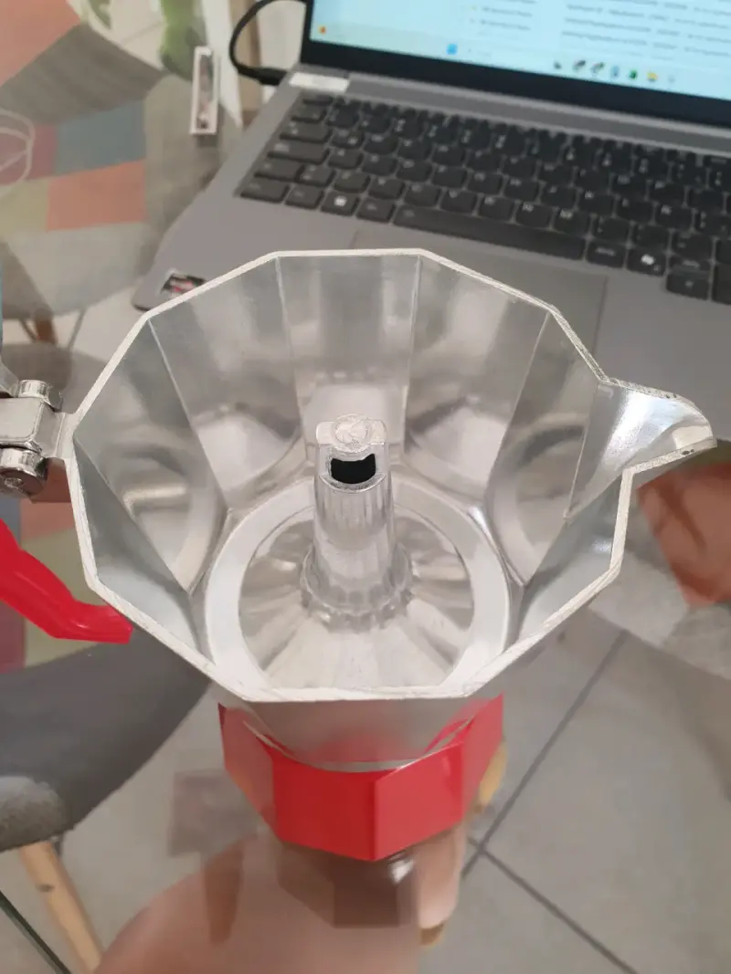 Cafetera Italiana roja de aluminio - 2
