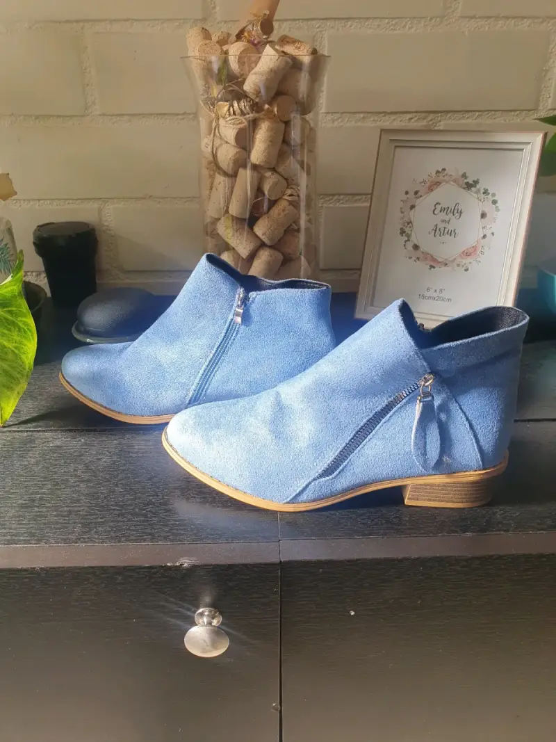 Zapatos azul con tacón - 4