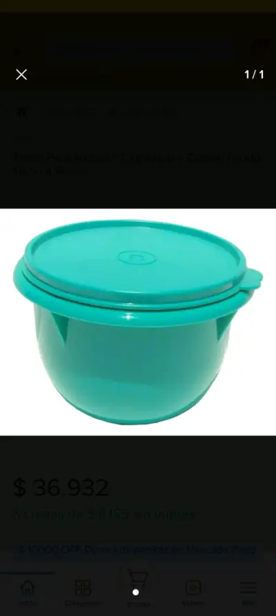 Tazón Mezclador Tupperware Verde - miniatura 1