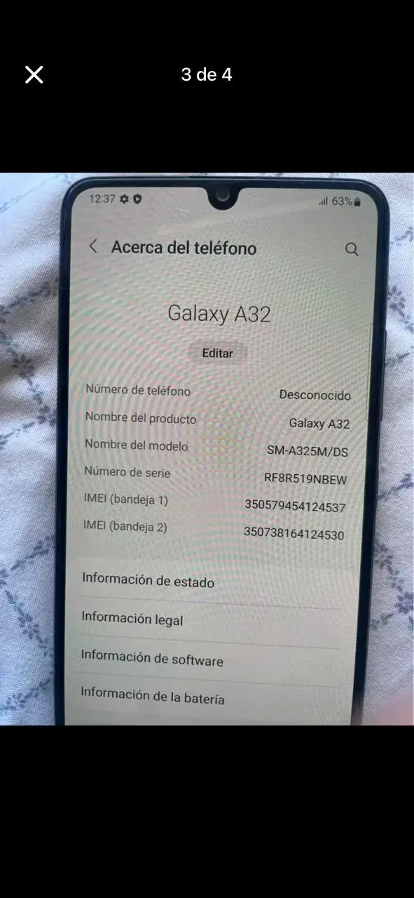 Celular Samsung con funda a32 - 2