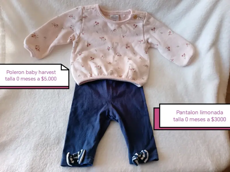 Conjunto bebé polerón y pantalón