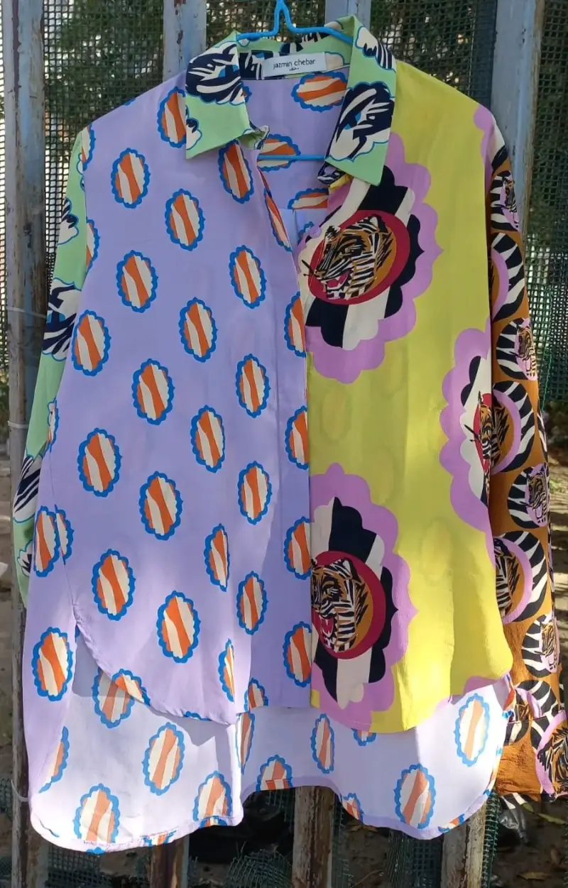 Blusa de diseñador Jasmín Chebar original - 1