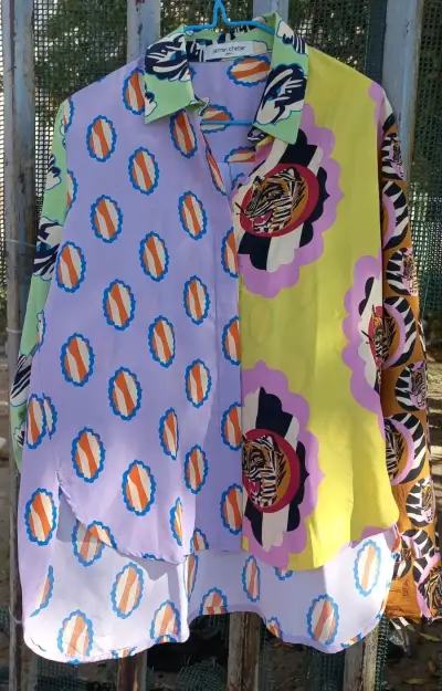 Blusa de diseñador Jasmín Chebar original - miniatura 1