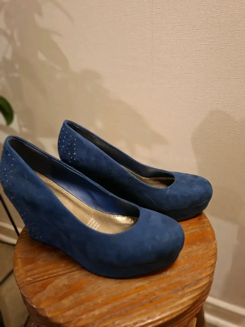 Zapatos azul con plataforma - 1
