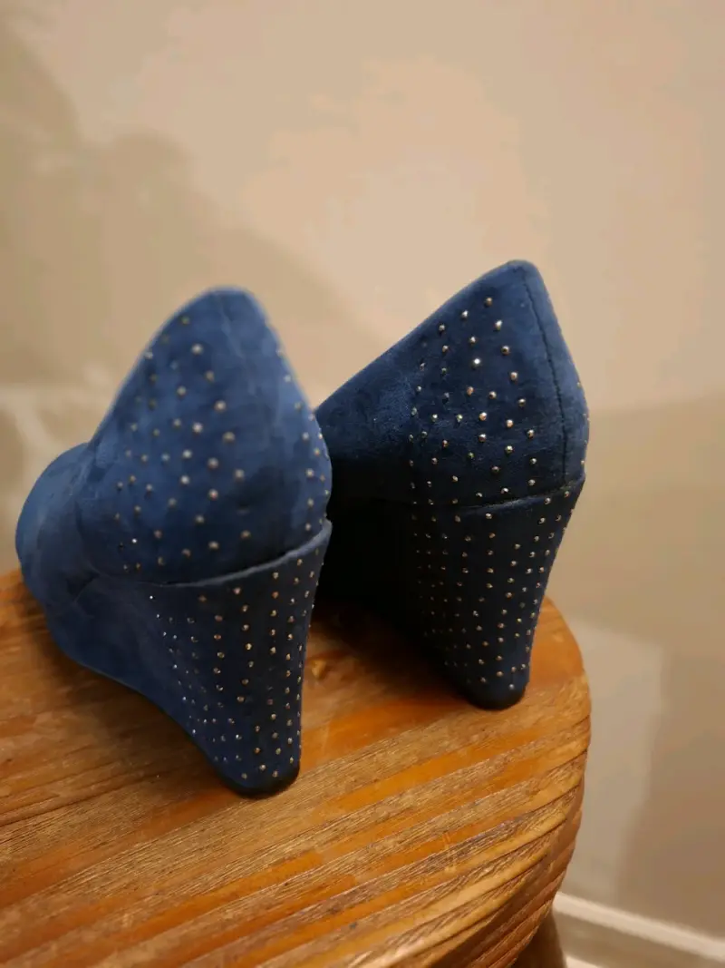 Zapatos azul con plataforma - 2