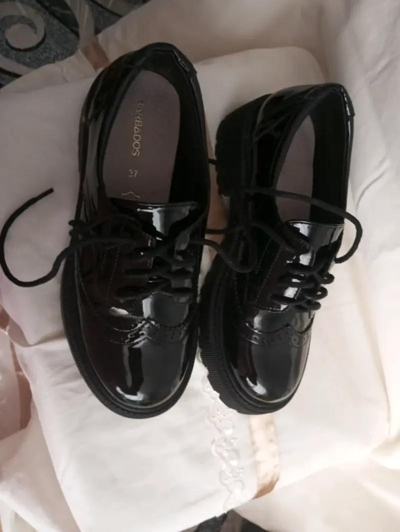 Zapatos plataforma rojo y negro - 2