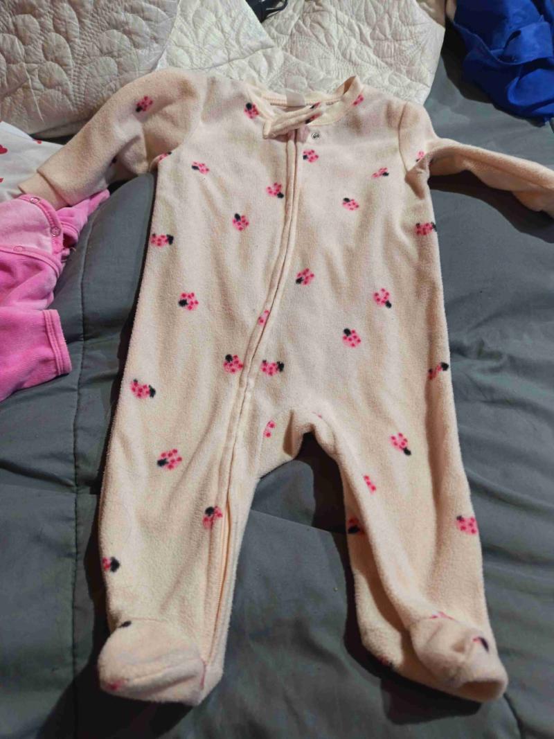 Enterito rosa con capucha para bebé - 5