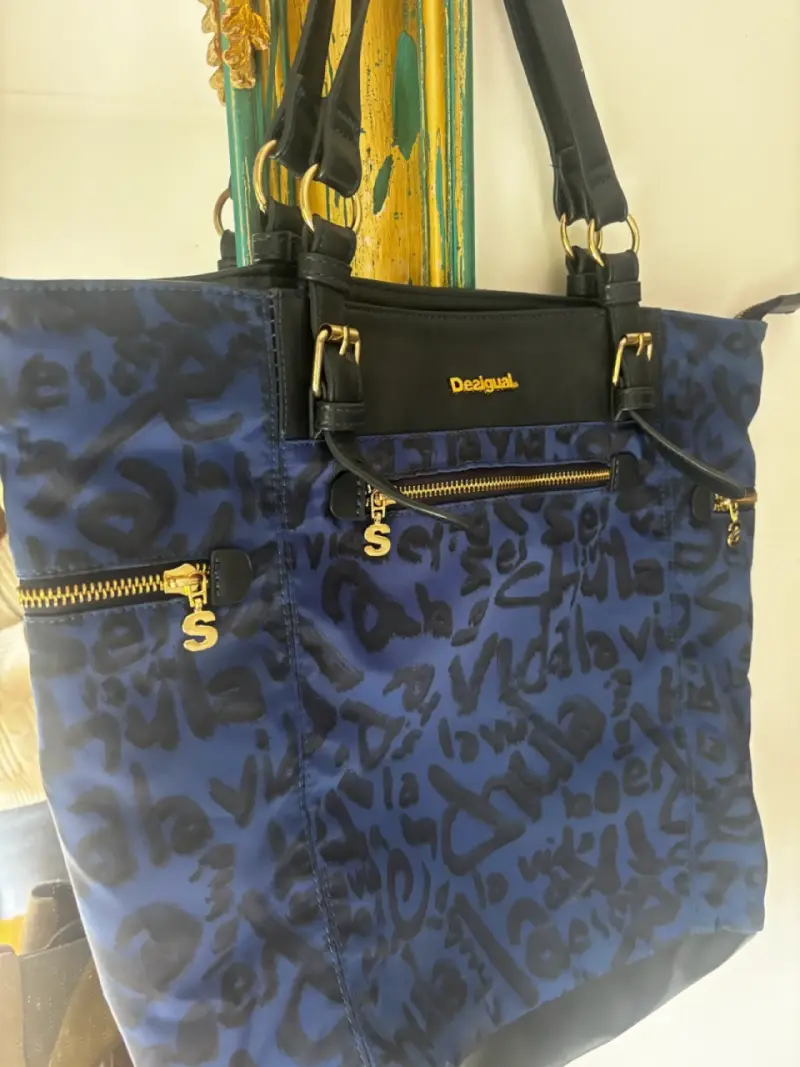 Bolso Desigual azul y negro - 1