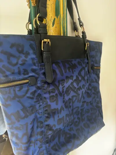 Bolso Desigual azul y negro - miniatura 2