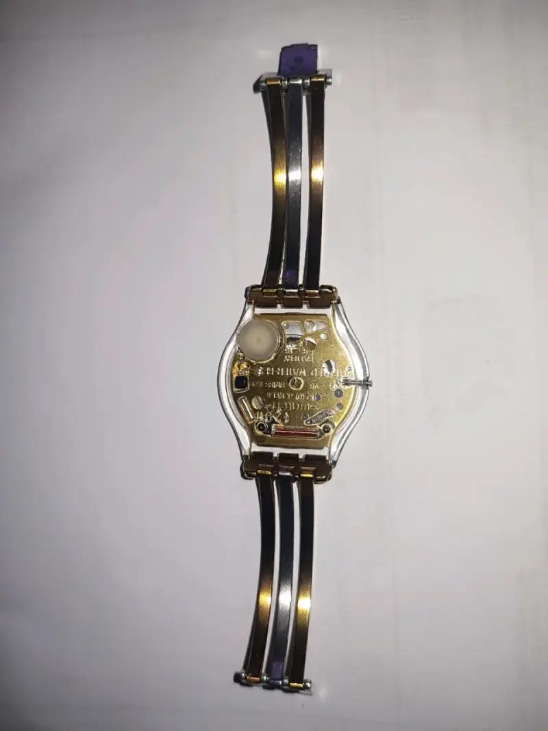 Reloj swatch SS08K101B pulsera dorado plateado - 3