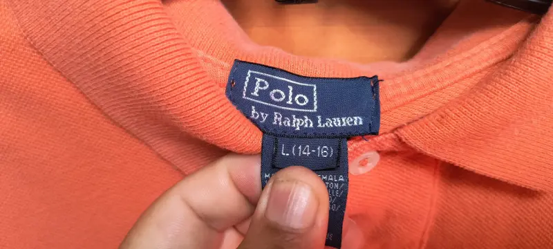 Polera polo naranja - 4
