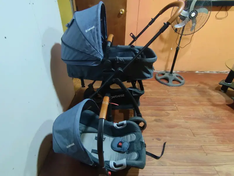 Coche y silla de auto Bebesit gris - 2