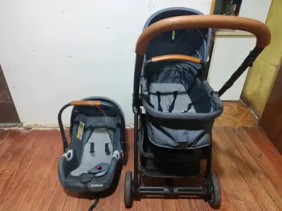 Coche y silla de auto Bebesit gris - miniatura 3