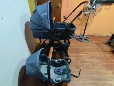 Coche y silla de auto Bebesit gris - miniatura 5