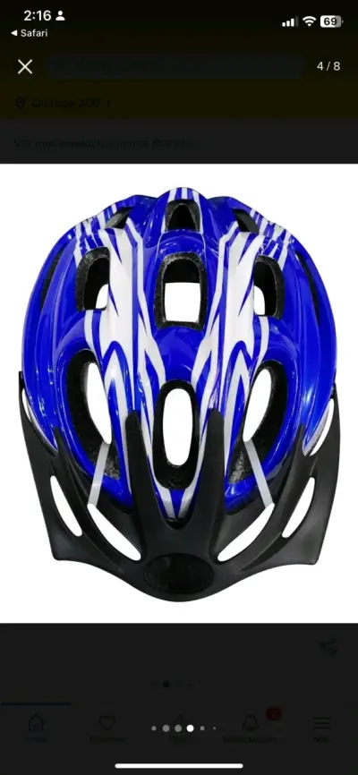 Casco ciclismo azul Bianchi - miniatura 4