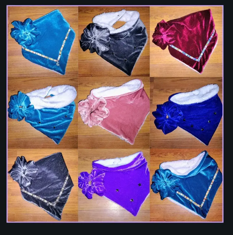 Bandana + maxi scrunchie de terciopelo - 1
