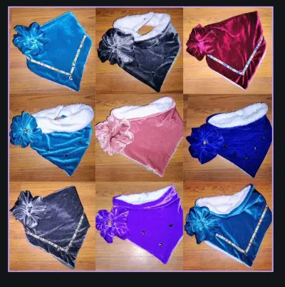 Bandana + maxi scrunchie de terciopelo - miniatura 1