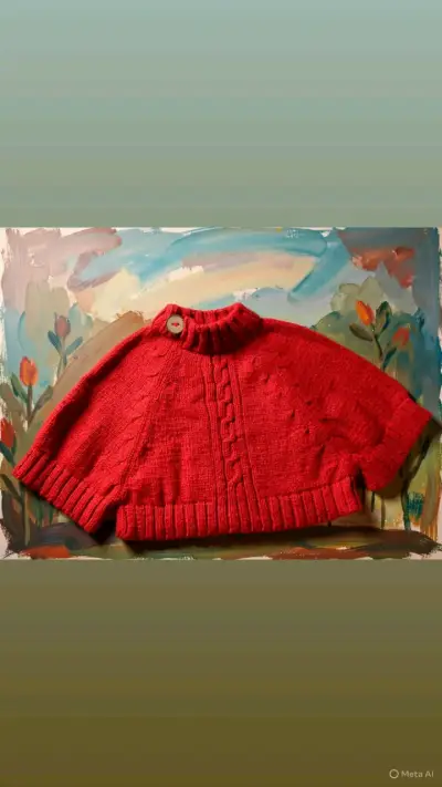Capa de lana roja infantil - miniatura 1