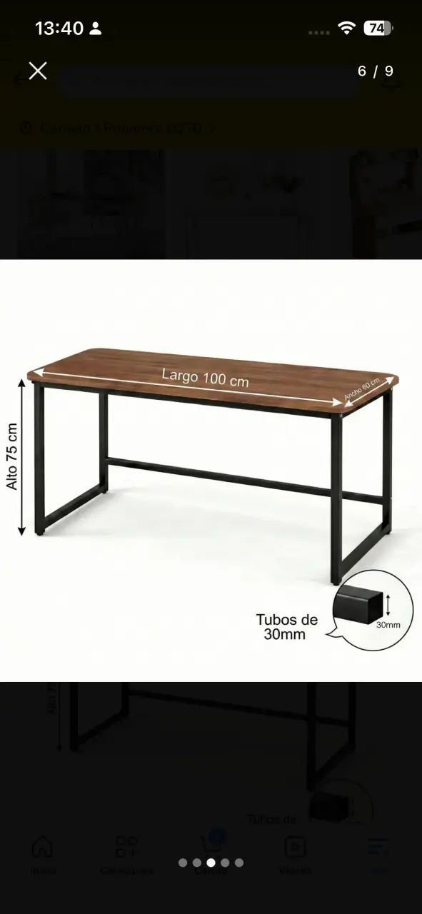 Mesa escritorio moderna madera - 1