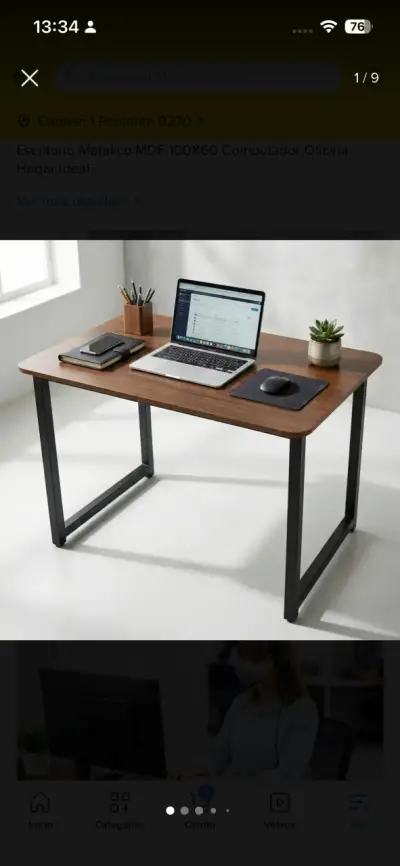 Mesa escritorio moderna madera - miniatura 2
