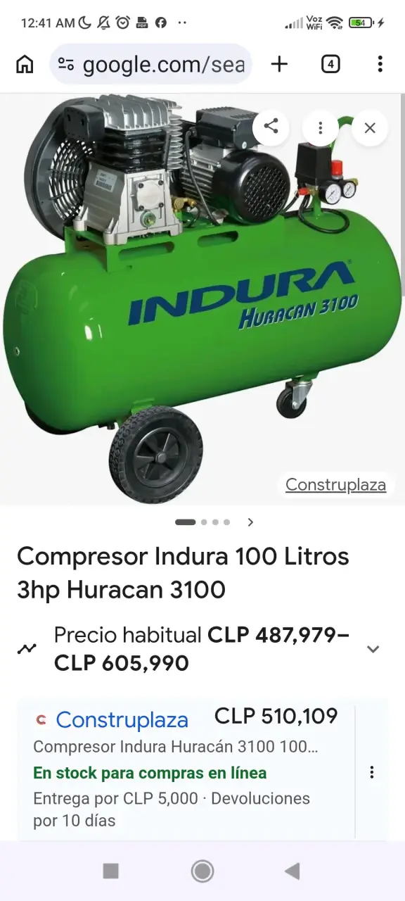 Compresor Indura Huracán 3100