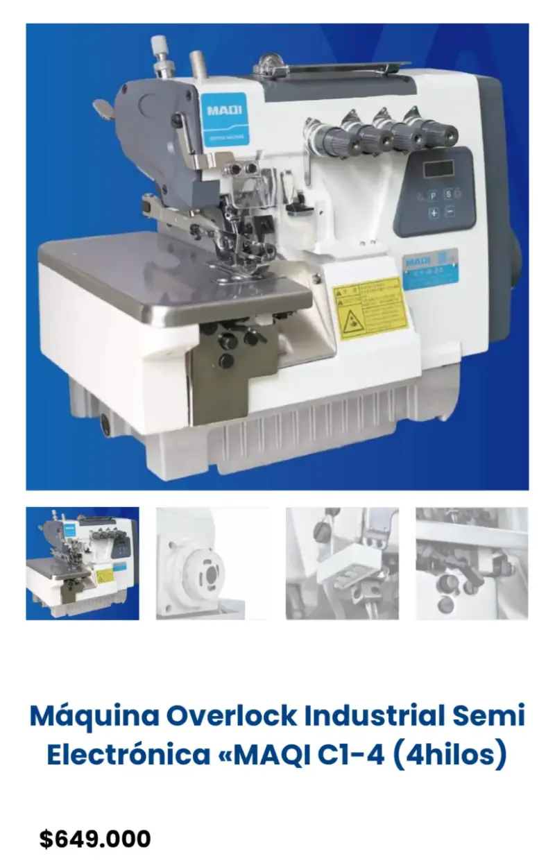 Máquina overlock industrial 4 hilos - 2