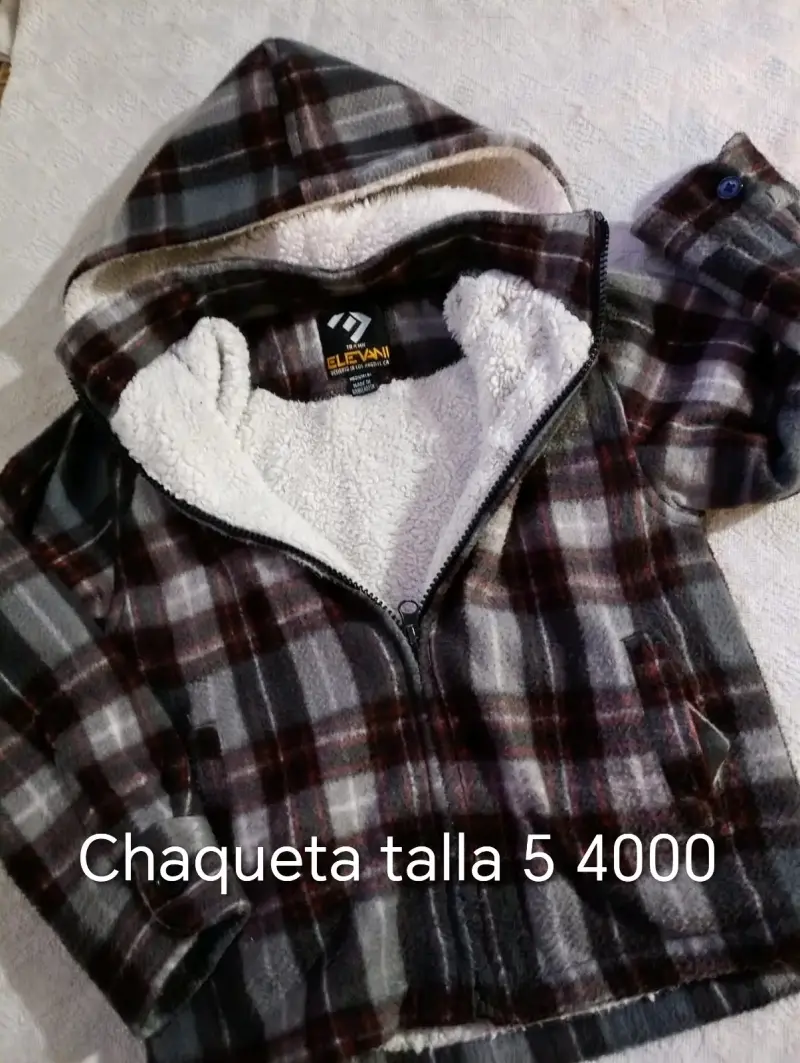 Chaqueta con capucha a cuadros - 1
