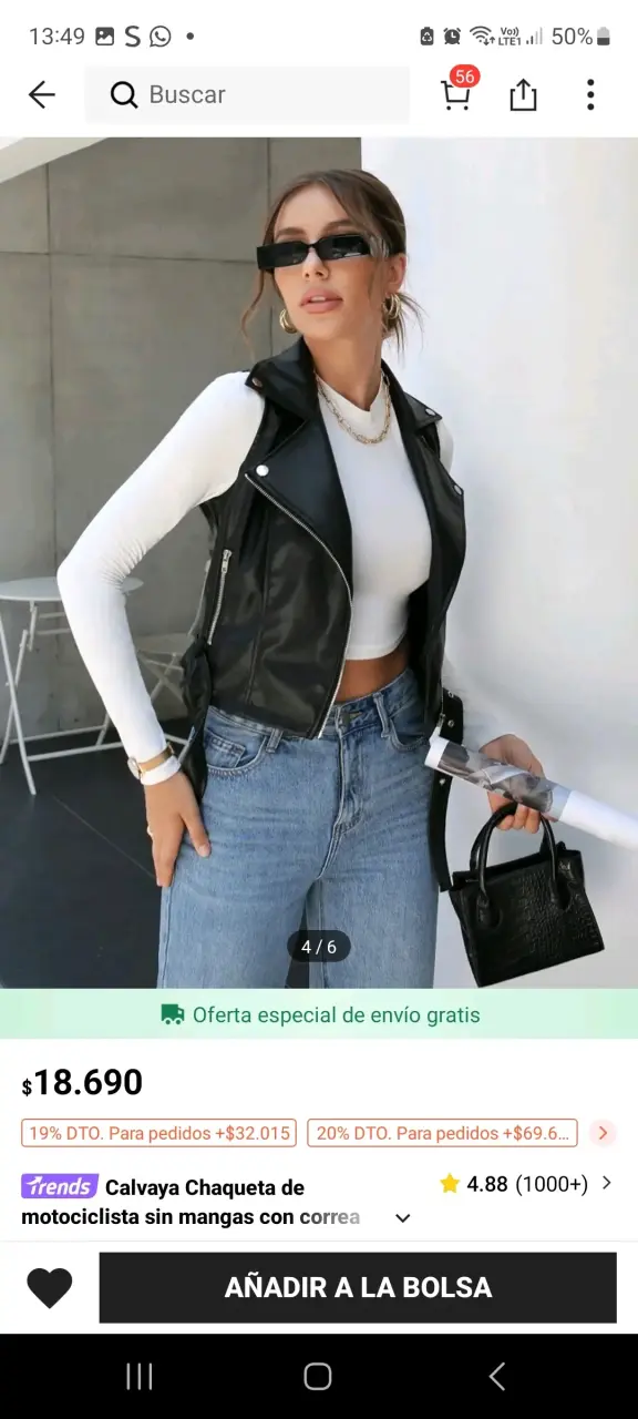 Chaqueta sin mangas de ecocuero - 2