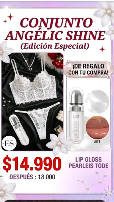 Set lencería rojo pasión y mas - miniatura 3