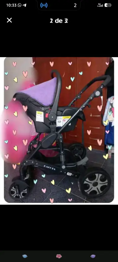 Coche para bebé color morado - miniatura 2