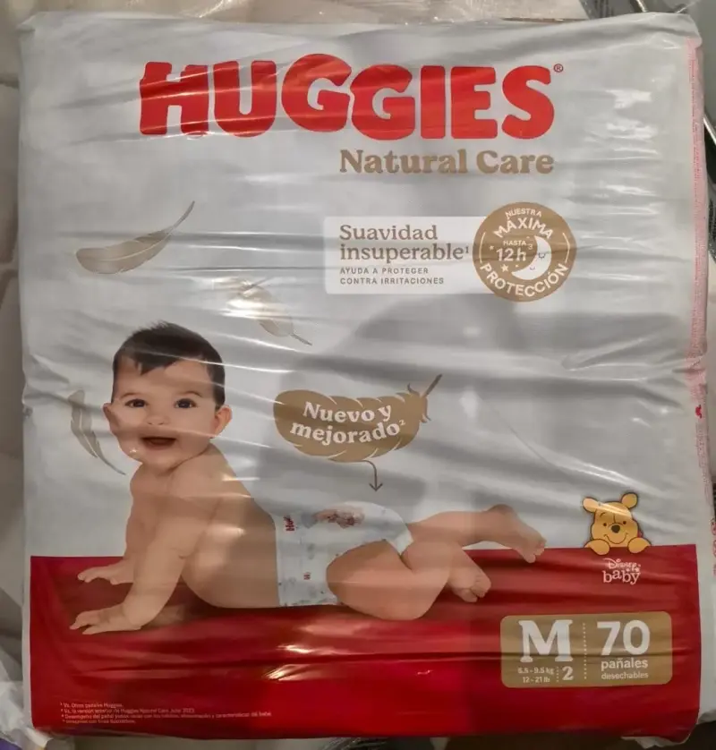 Pañales Huggies Natural Care M