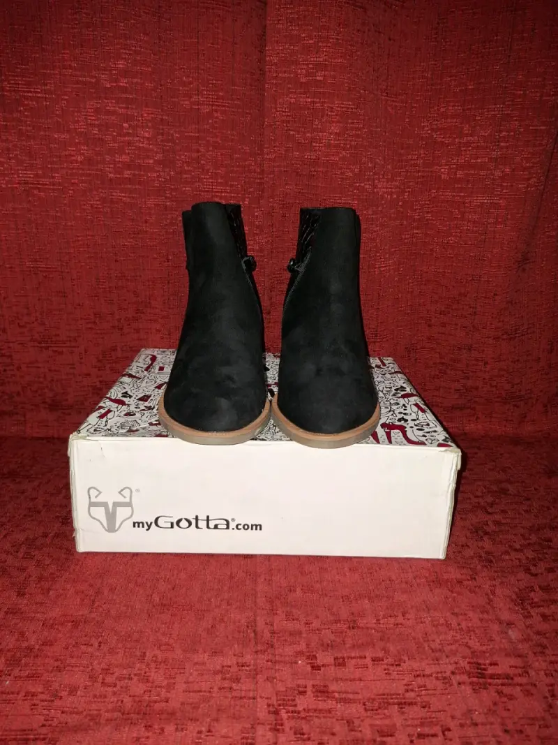 Botines negros con tacón bajo - 2