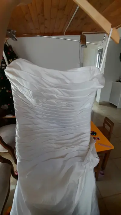 Vestido de novia blanco - miniatura 3