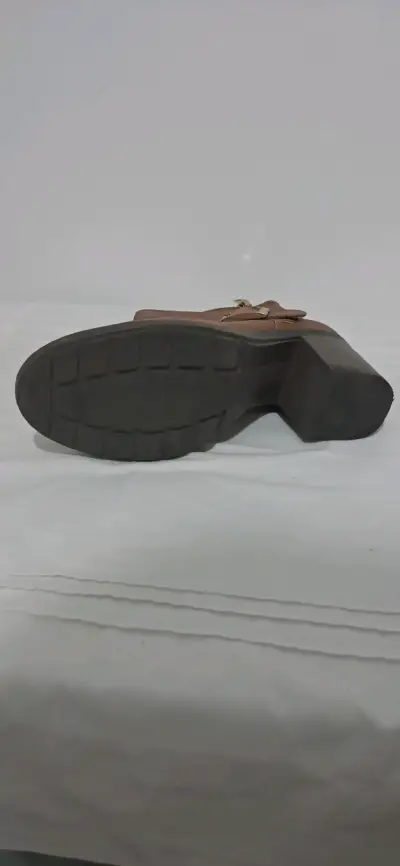 Botines de cuero marrón con hebilla - miniatura 2