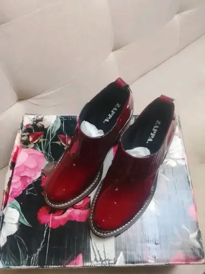 Botines charol bordó mujer - miniatura 3