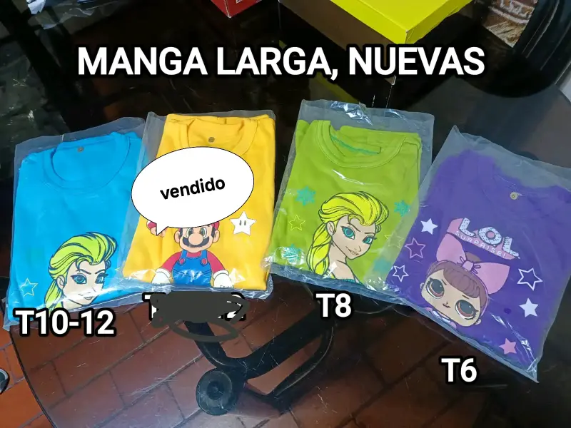Poleras manga larga infantiles y chaquetas - 1