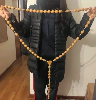 Rosario de madera gigante - miniatura 1