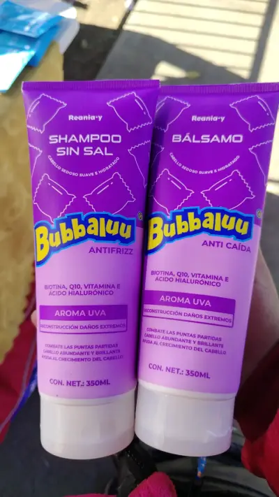 Set de shampoo y bálsamo Bubbaluu sin sal - miniatura 1