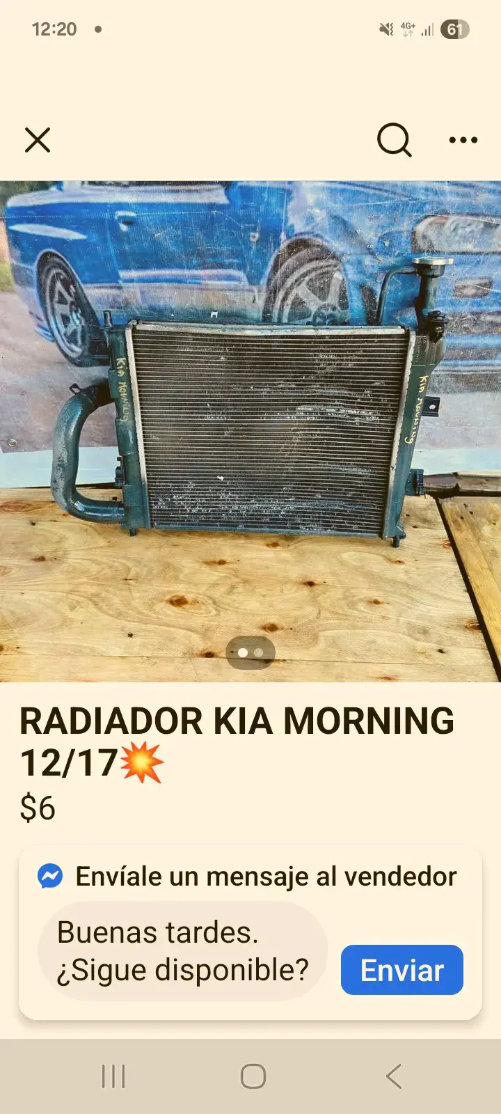 Radiador Kia Morning usado - 1