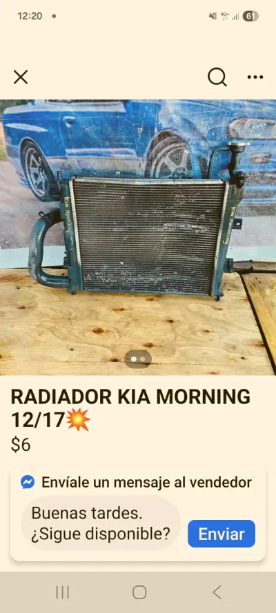 Radiador Kia Morning usado - miniatura 1
