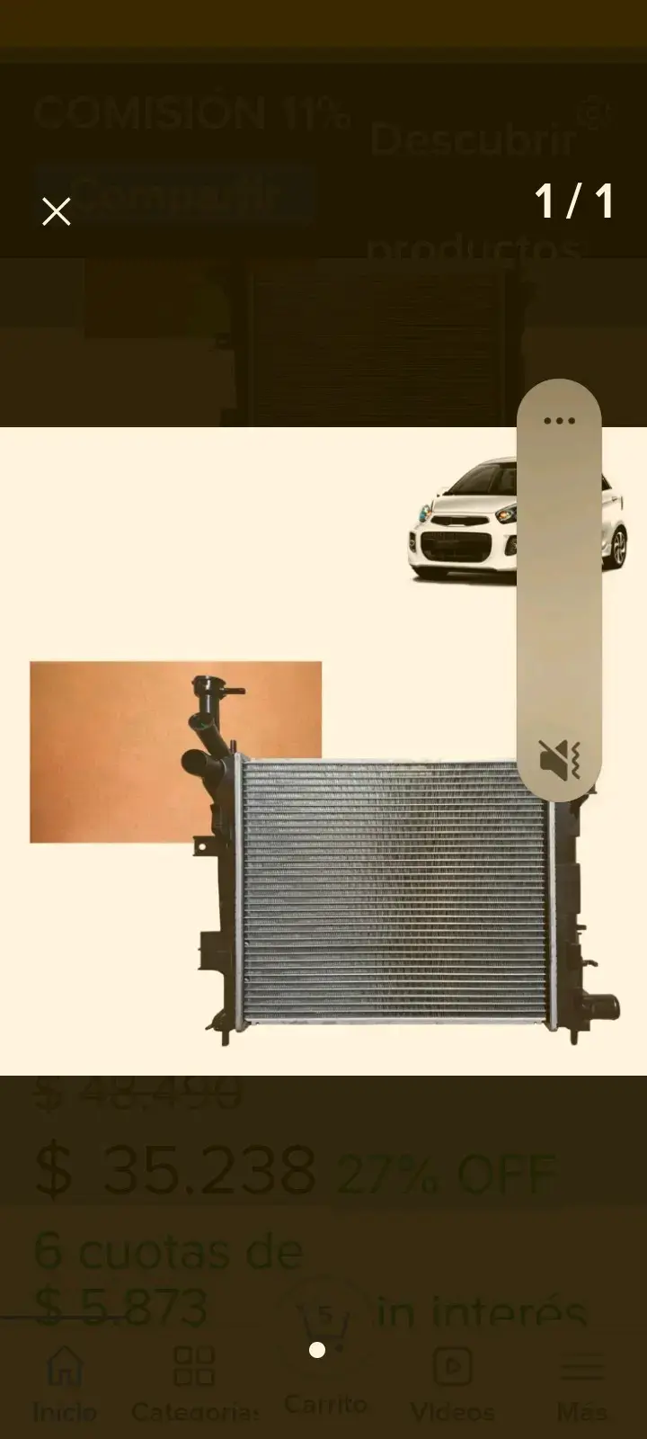 Radiador Kia Morning usado - 2